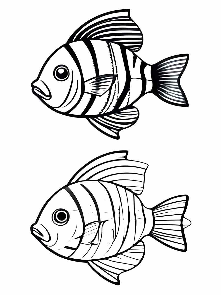 peixes desenho para colorir