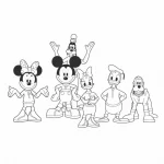 turma mickey para colorir