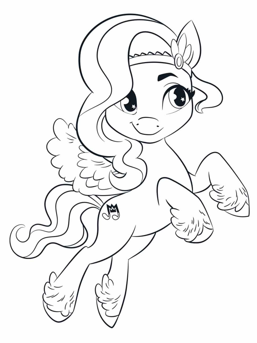 y little pony pipp petals voando para colorir