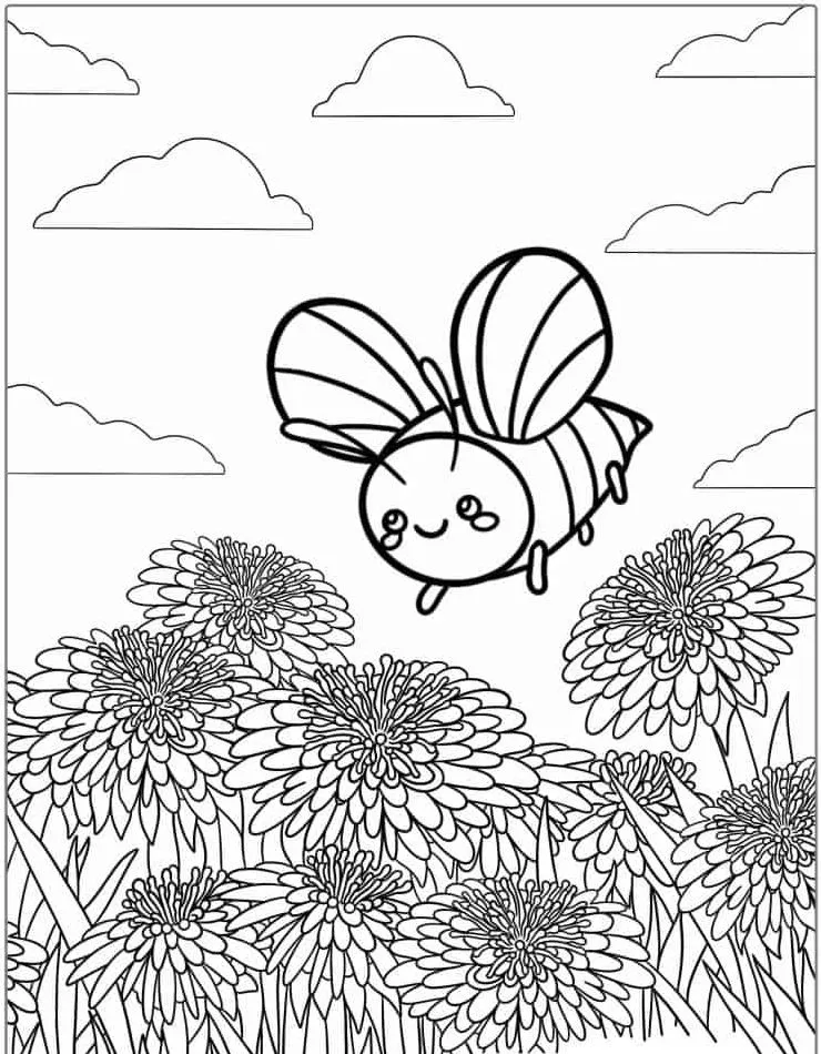 Abelha para colorir (34)