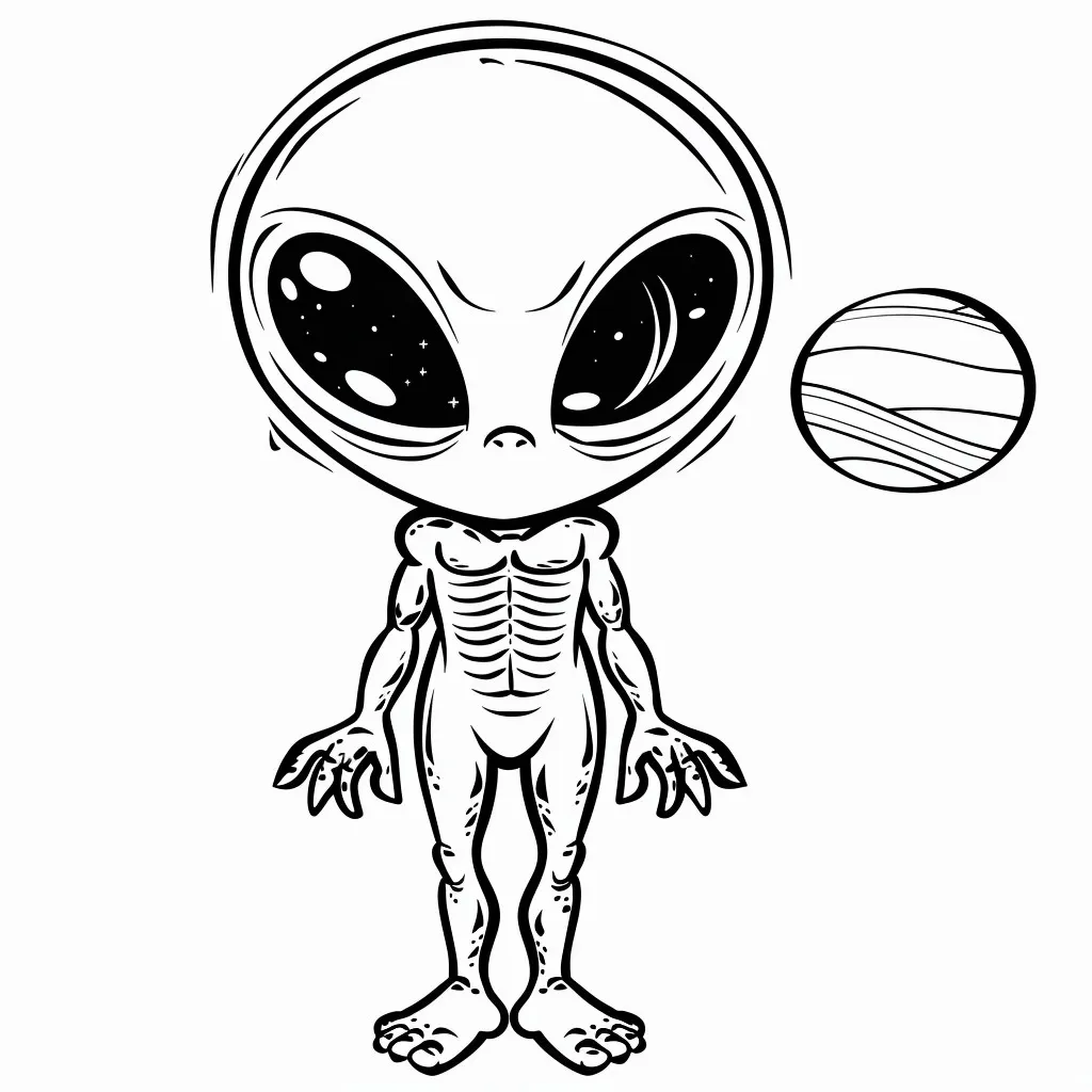 Alien para colorir (11)