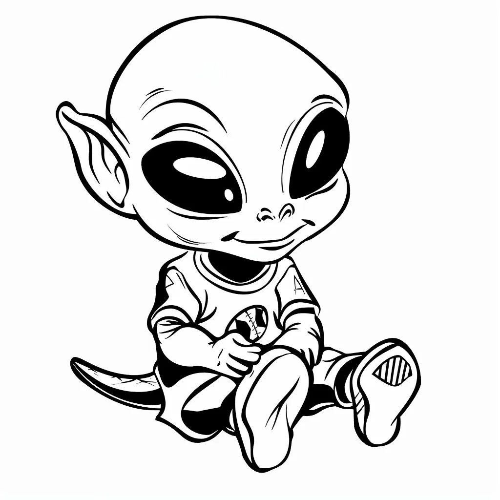 Alien para colorir (12)