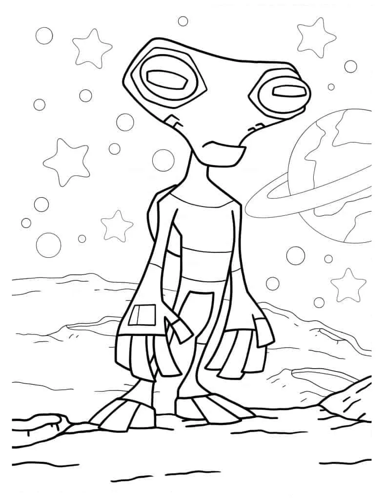 Alien para colorir (16)