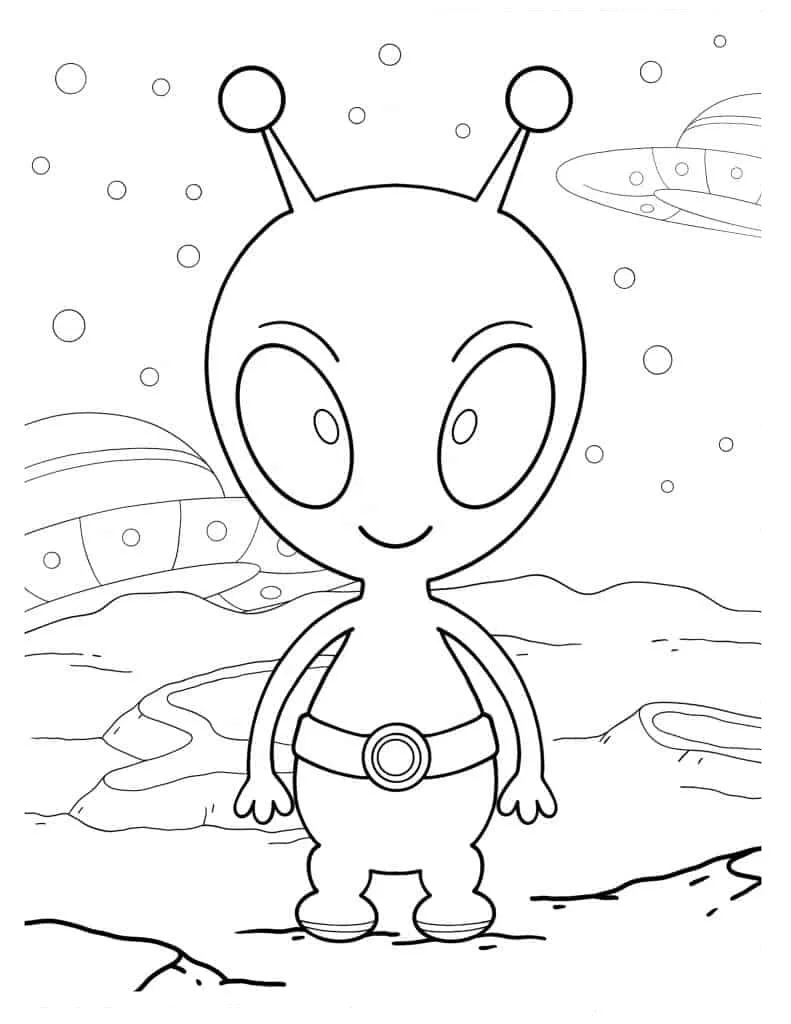 Alien para colorir (21)