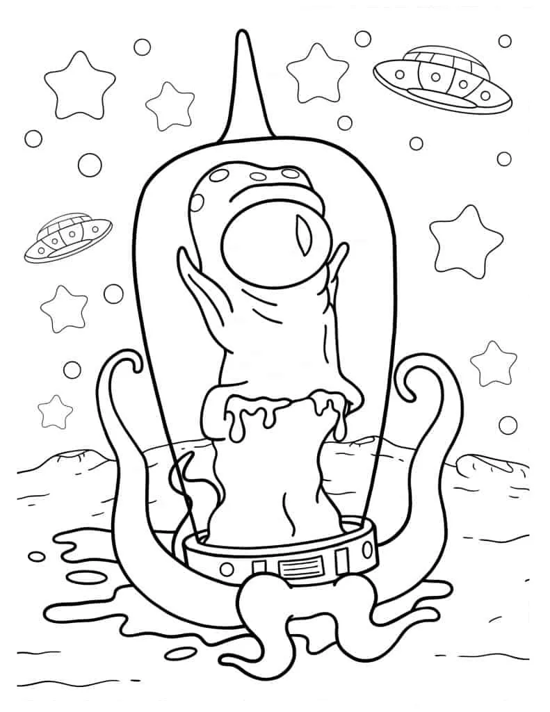 Alien para colorir (24)