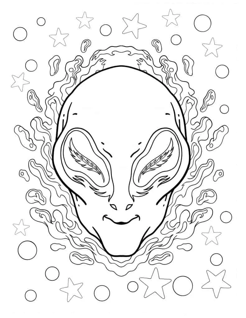 Alien para colorir (28)