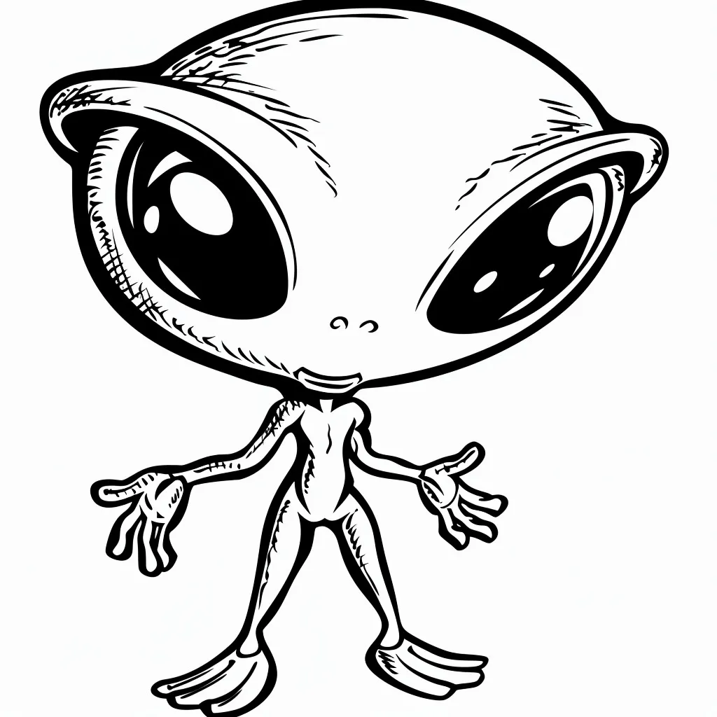 Alien para colorir (5)