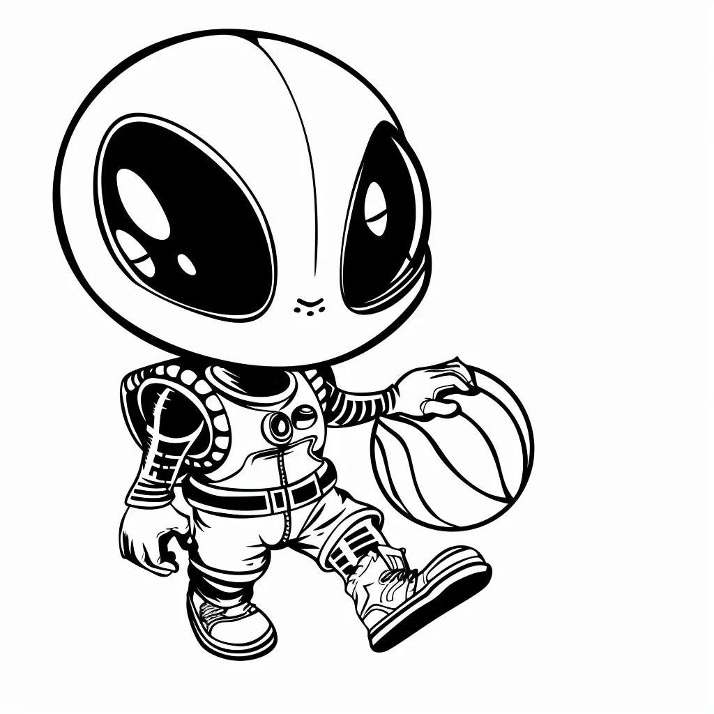 Alien para colorir (9)