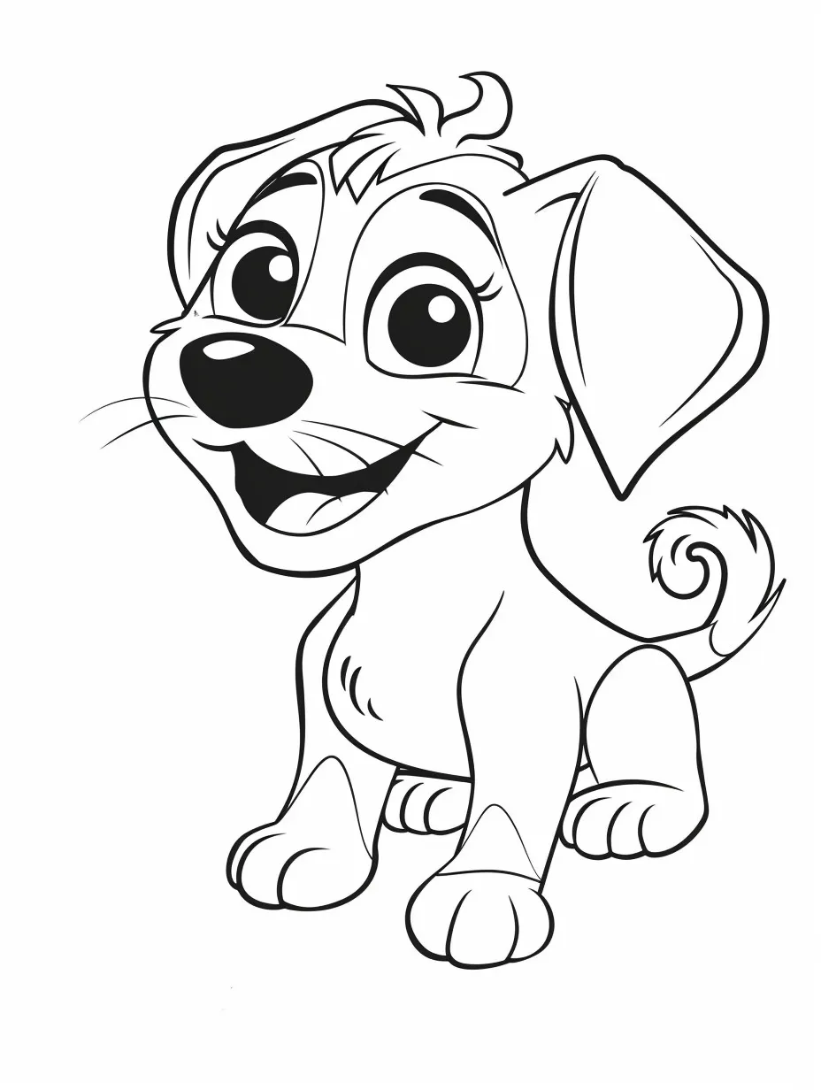 Cachorro para colorir (4)