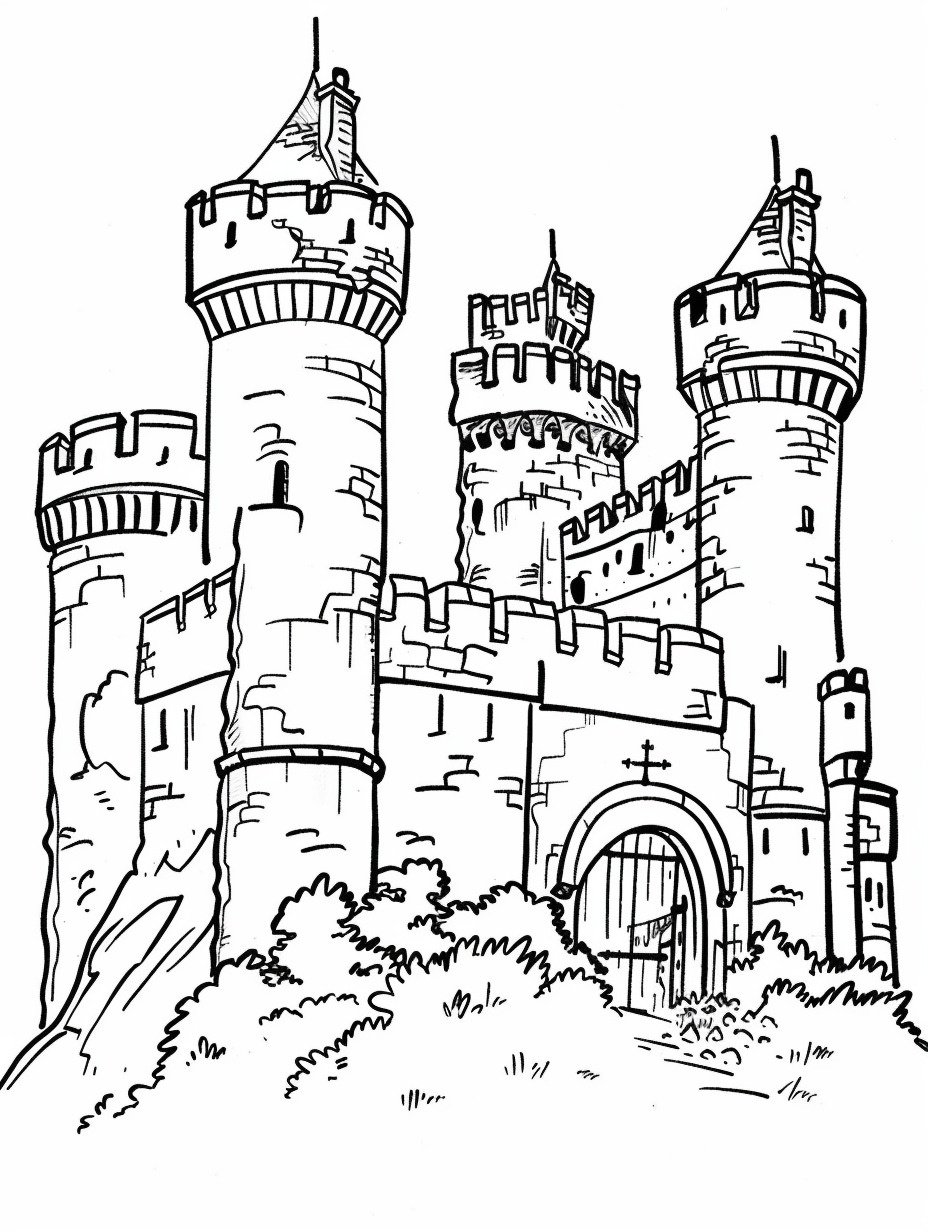 Castelo para colorir (9)