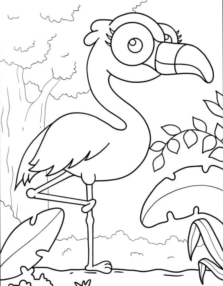 Flamingo para colorir (18)