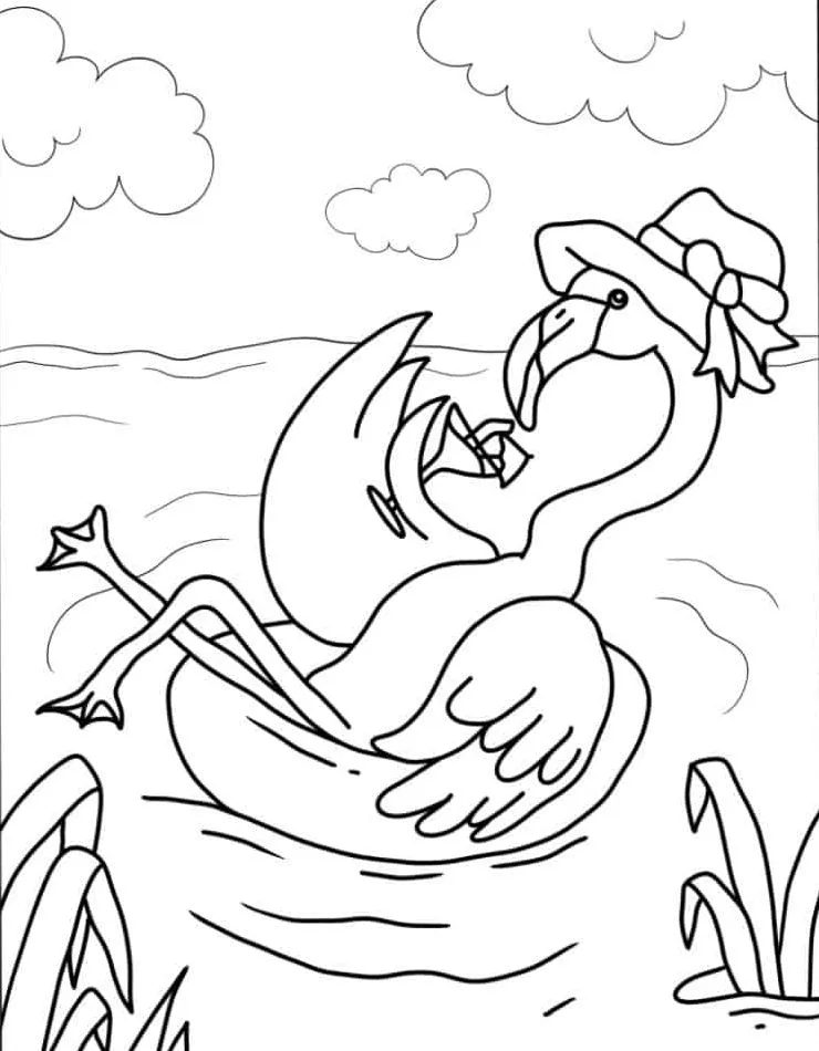 Flamingo para colorir (23)