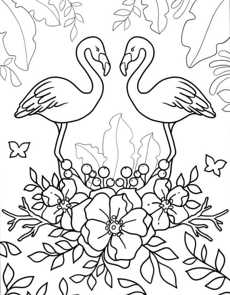 Flamingo para colorir (34)