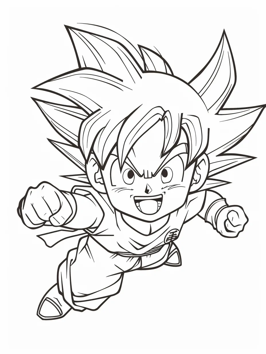 Goku para colorir (1)