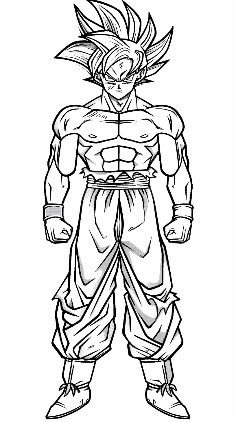 Goku para colorir (10)