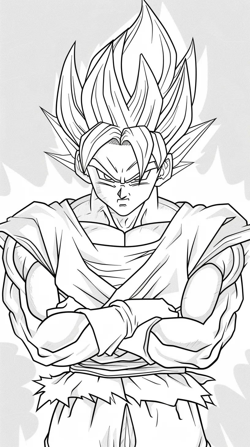 Goku para colorir (11)