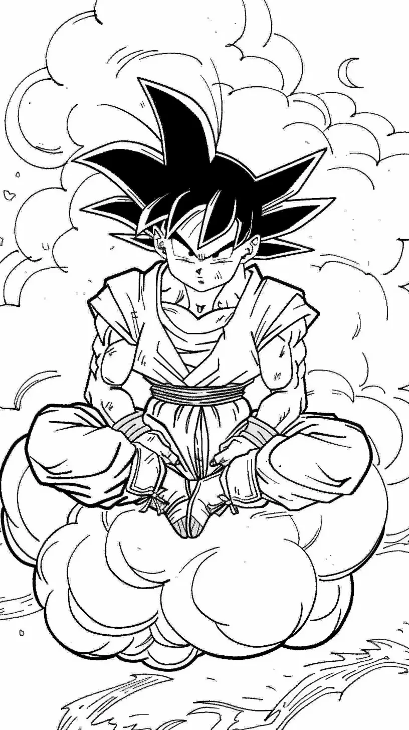 Goku para colorir (12)