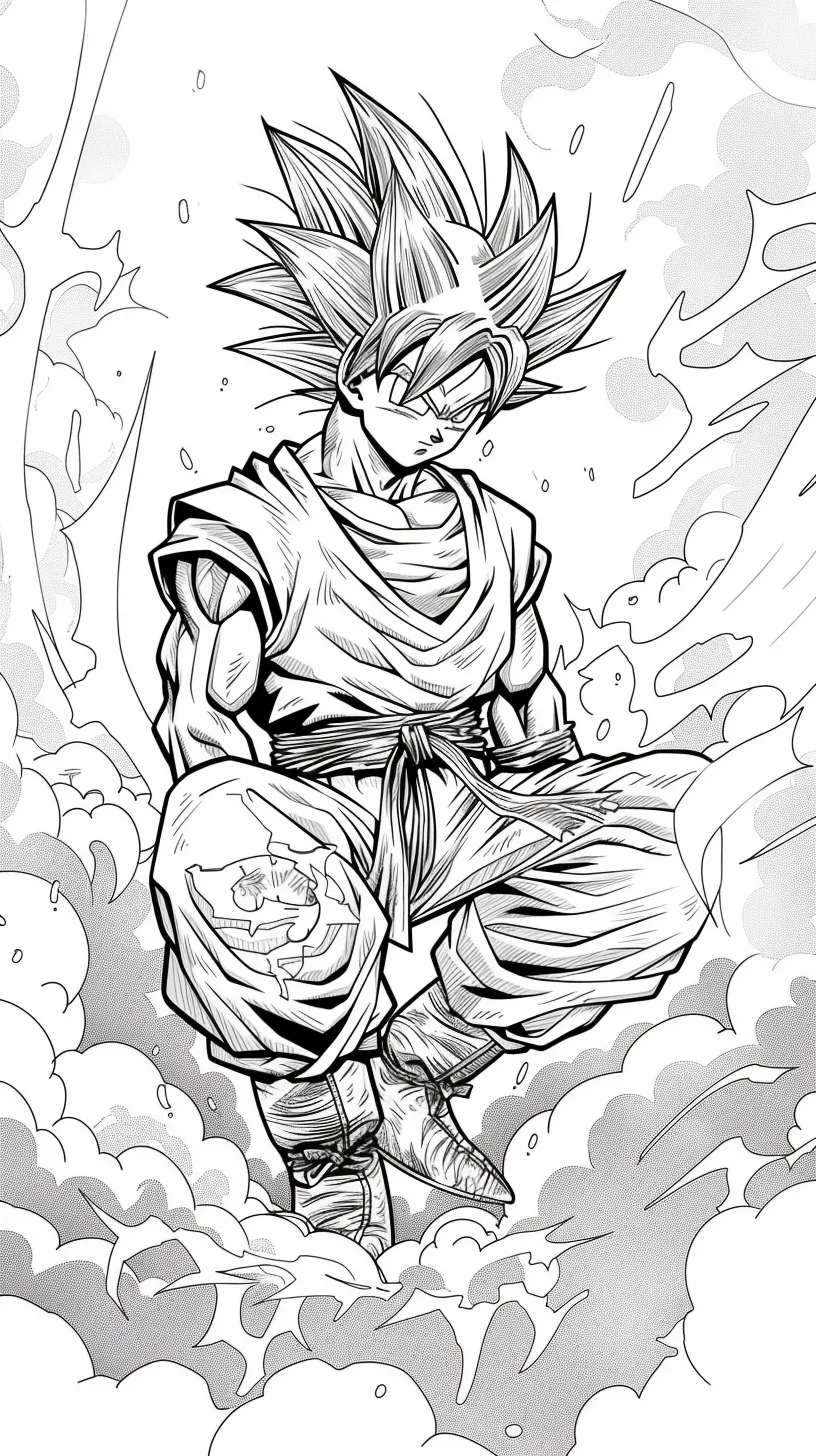 Goku para colorir (13)