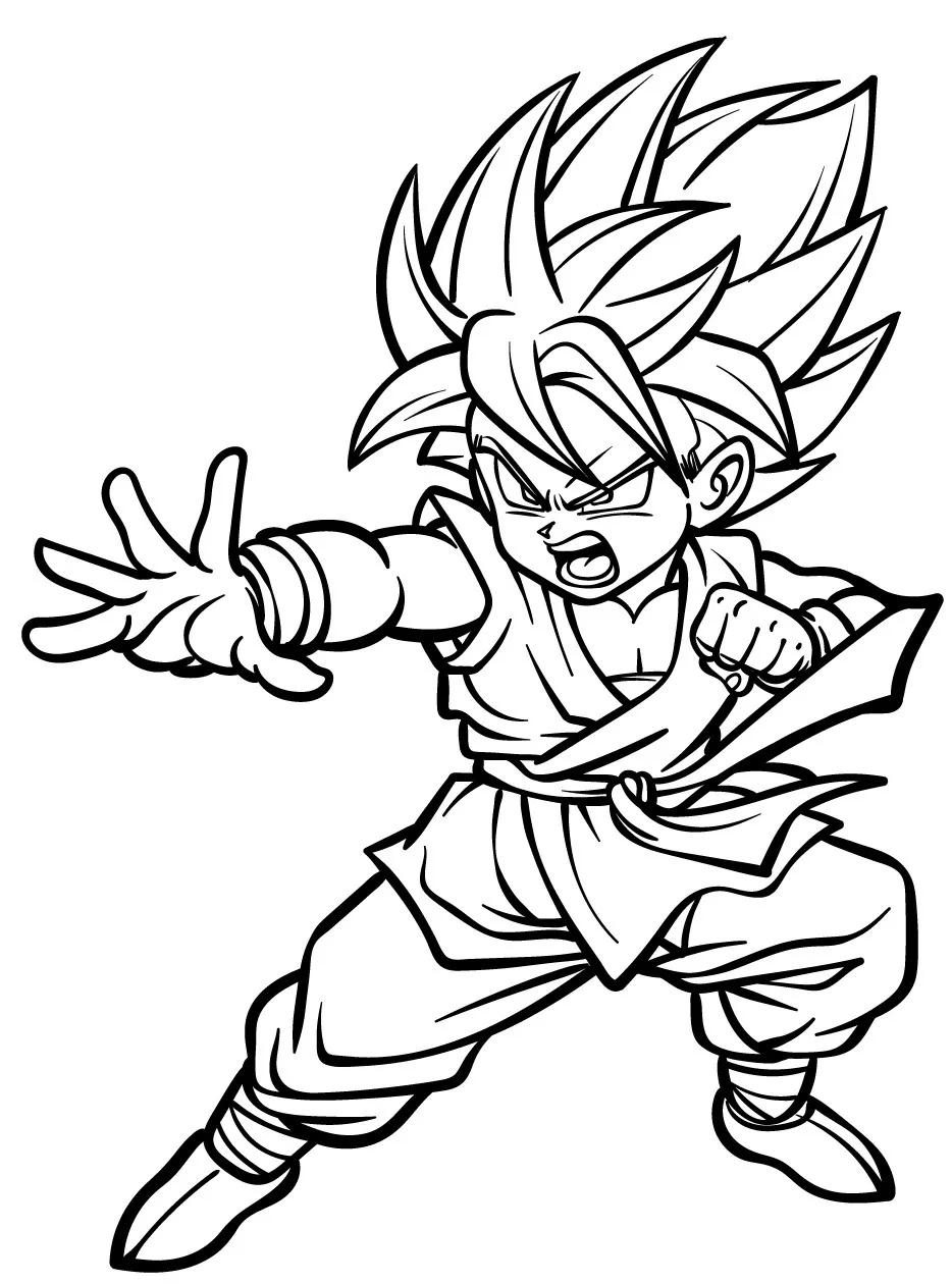 Goku para colorir (18)