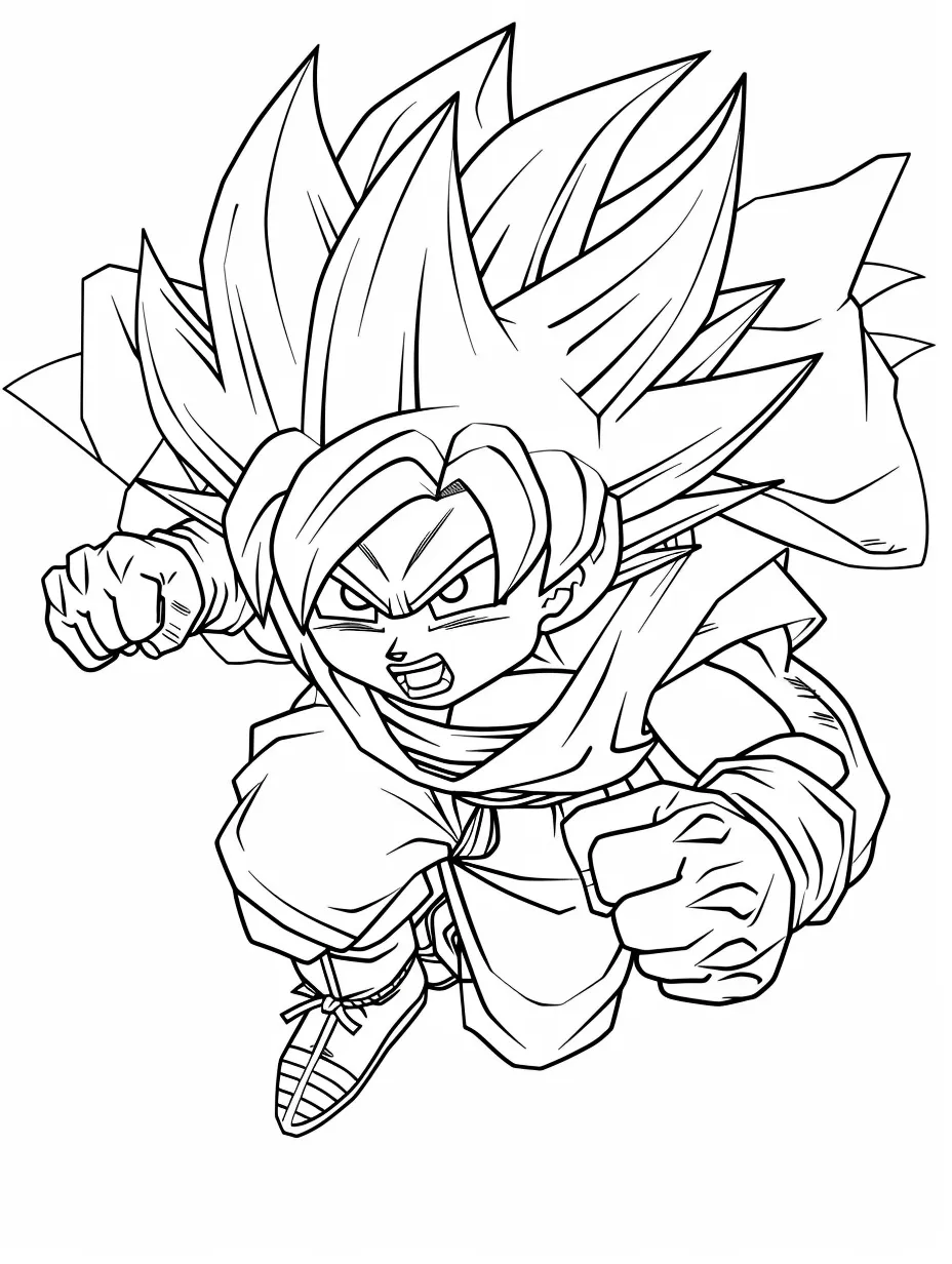 Goku para colorir (2)