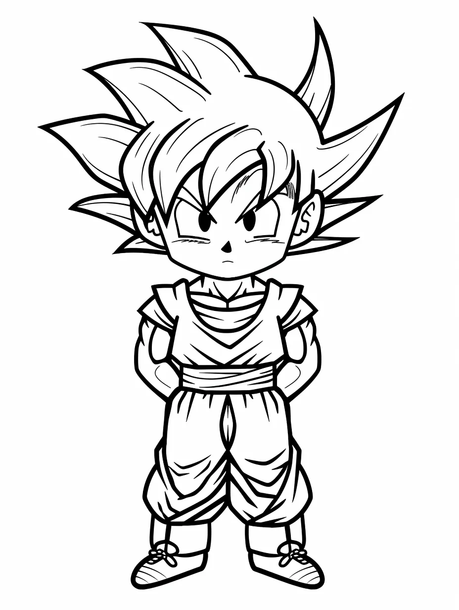 Goku para colorir (3)