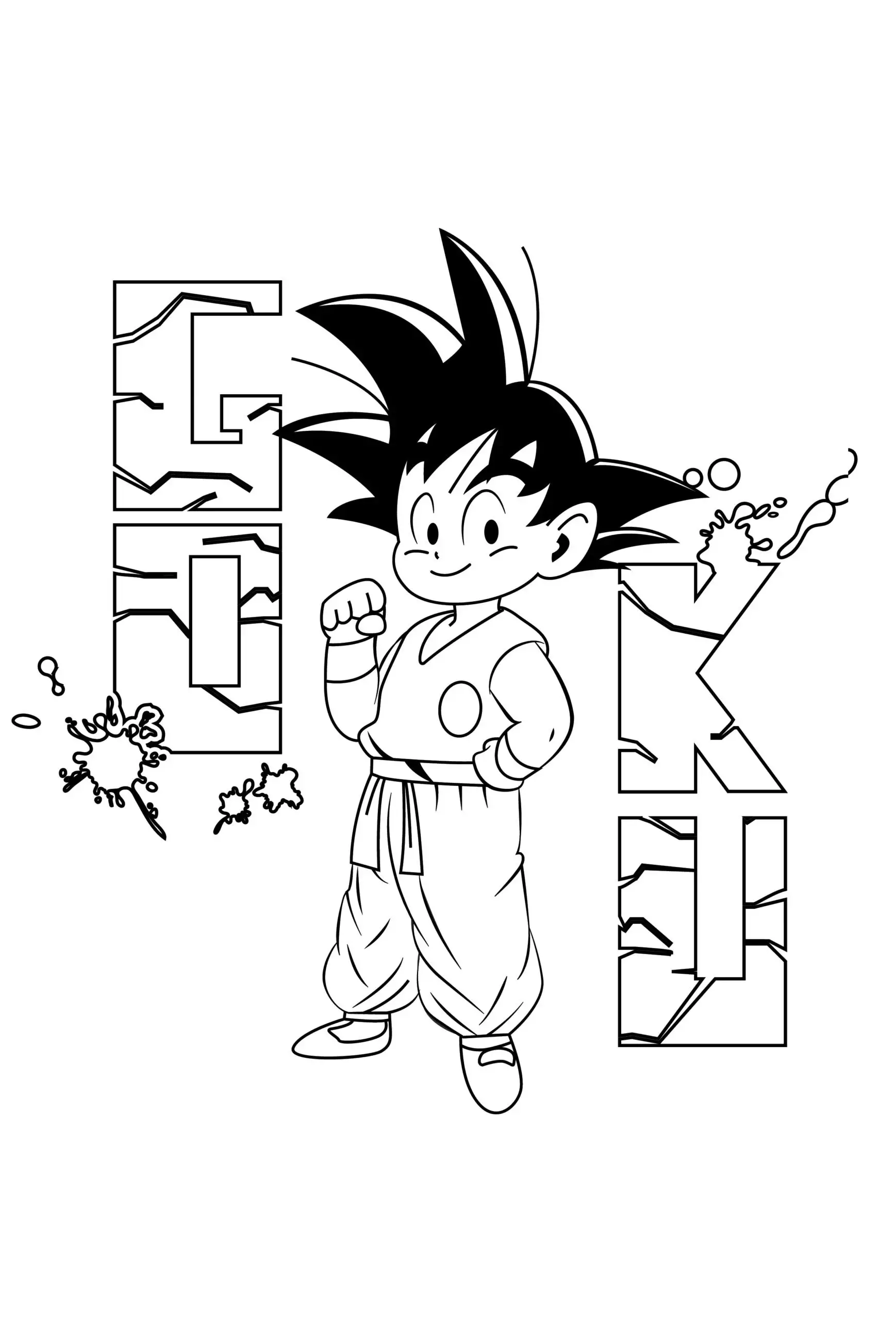 Goku para colorir (37)