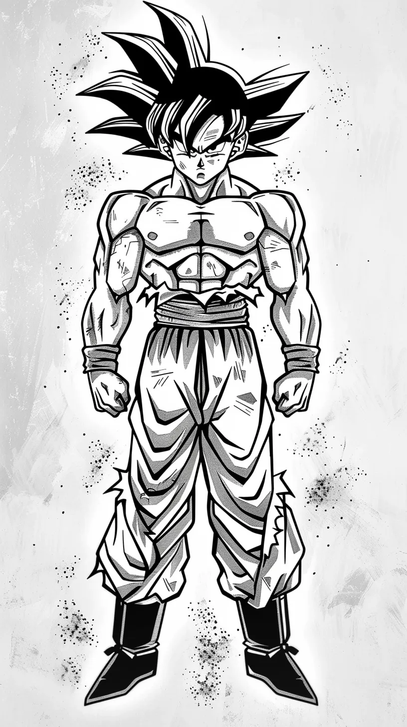 Goku para colorir (5)