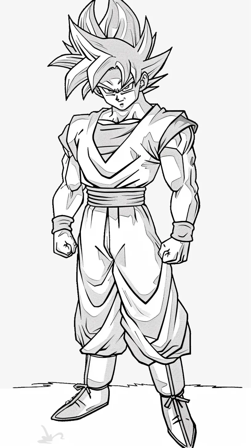 Goku para colorir (6)