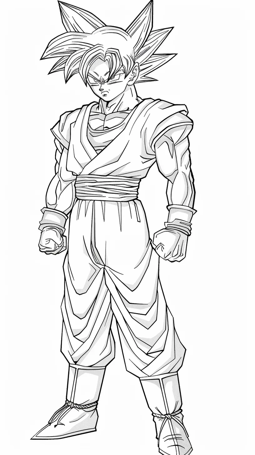 Goku para colorir (7)