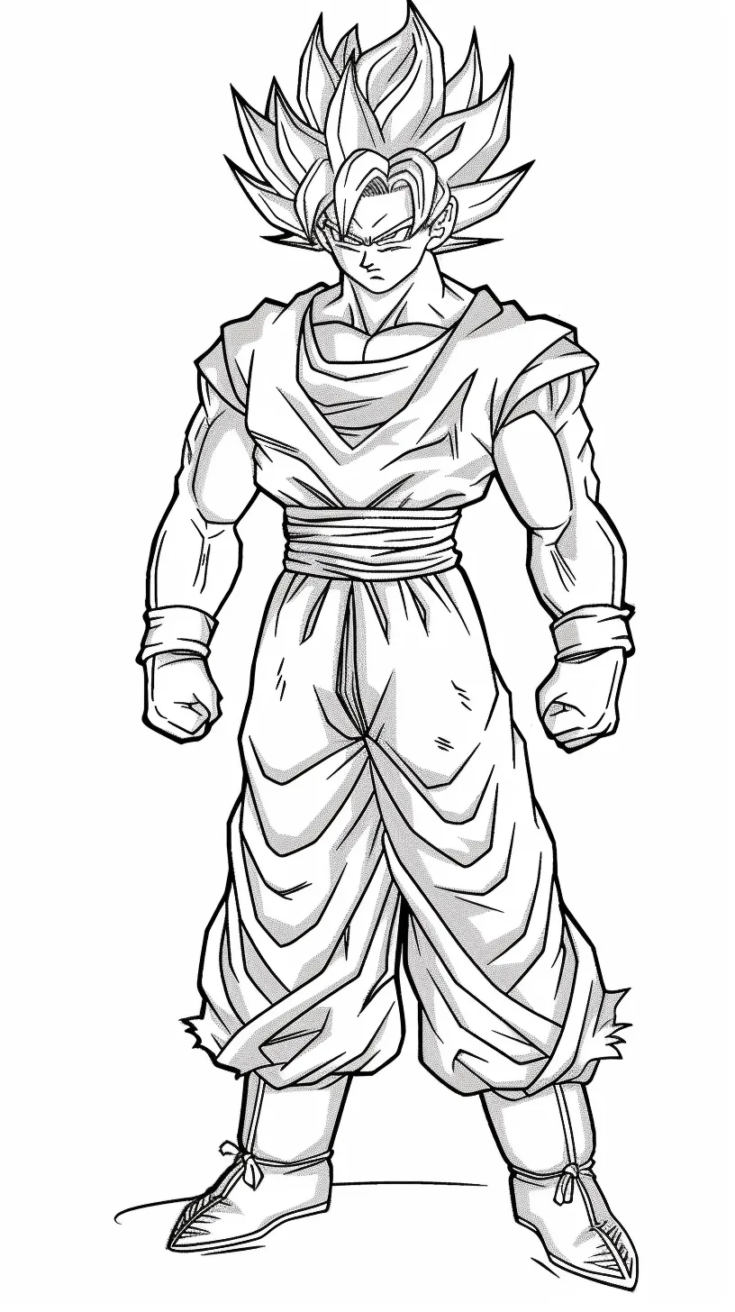 Goku para colorir (8)