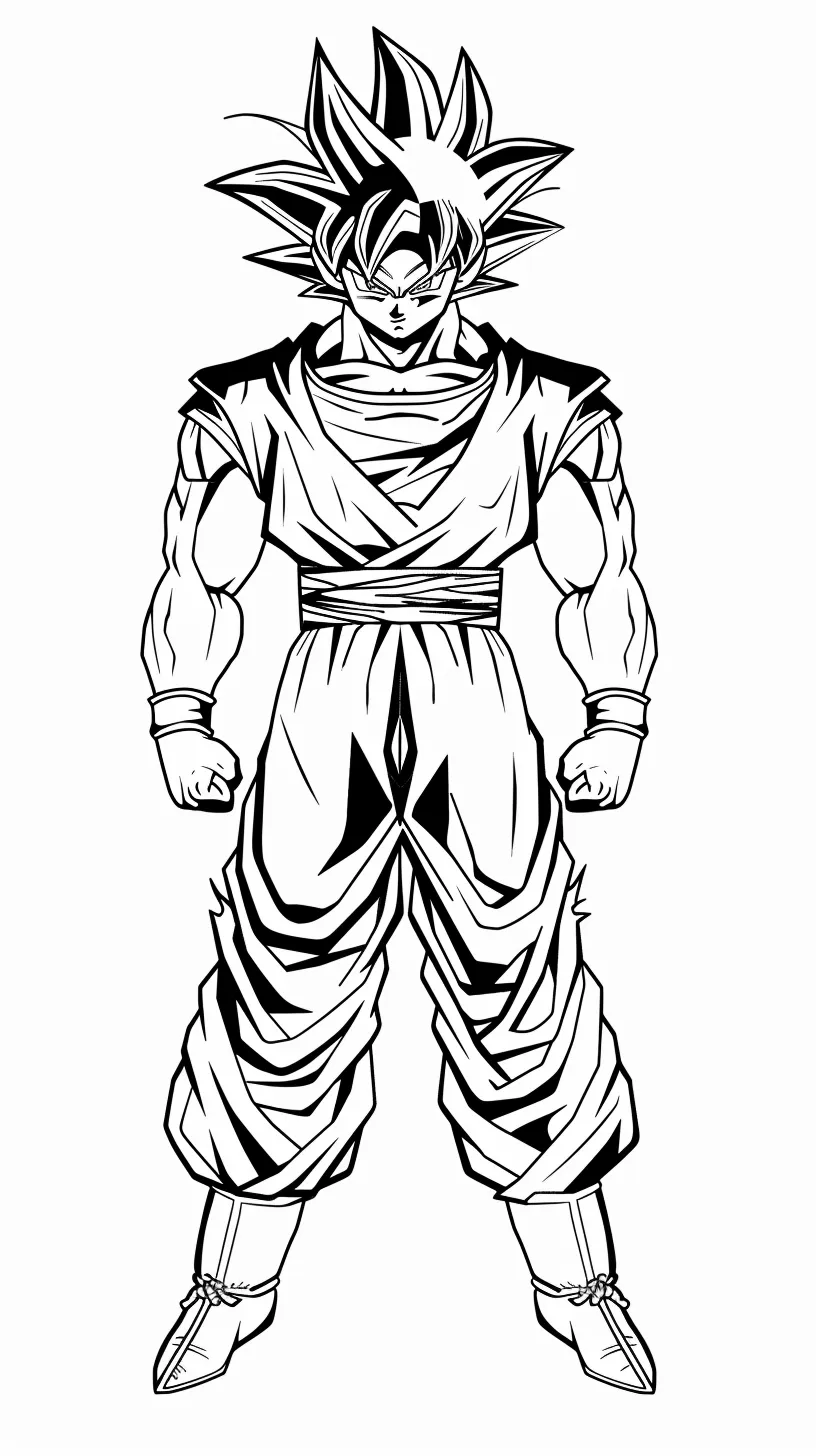 Goku para colorir (9)