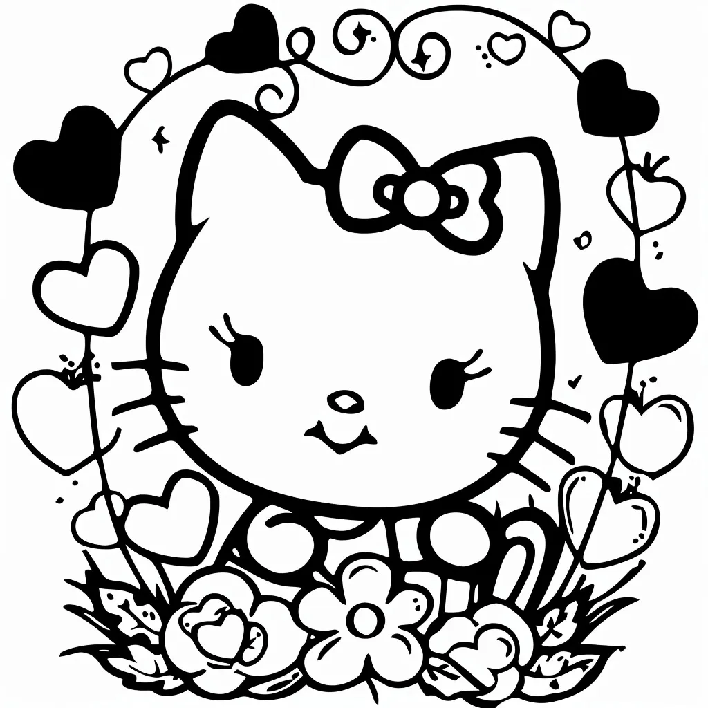 Hello Kitty para colorir (11)