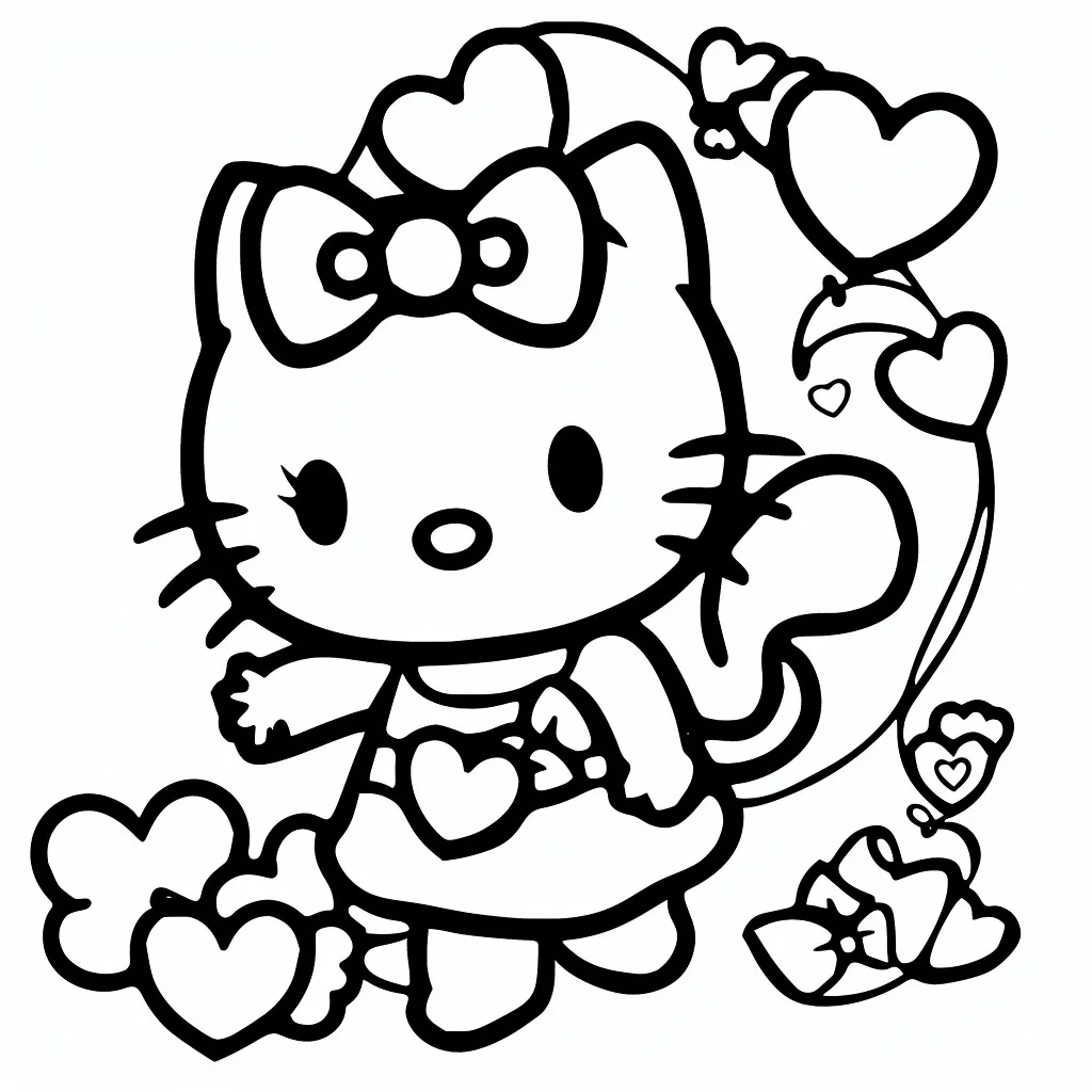 Hello Kitty para colorir (12)