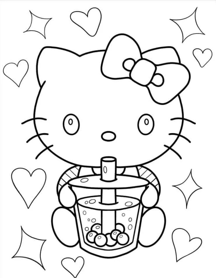 Hello Kitty para colorir (13)