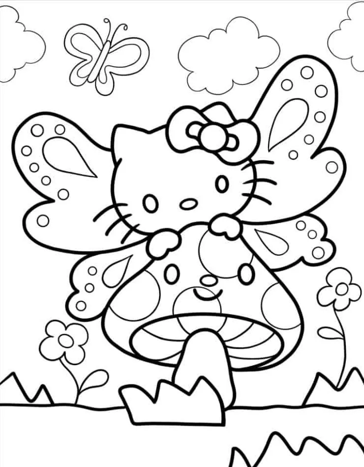 Hello Kitty para colorir (14)