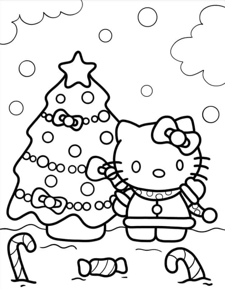 Hello Kitty para colorir (15)