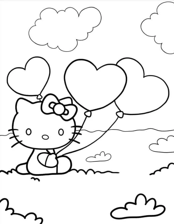 Hello Kitty para colorir (18)