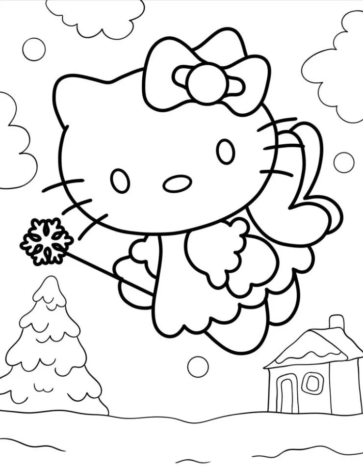 Hello Kitty para colorir (22)