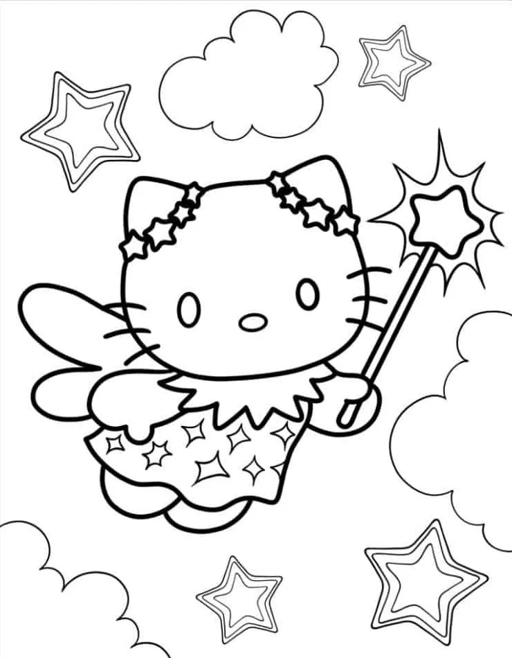 Hello Kitty para colorir (26)