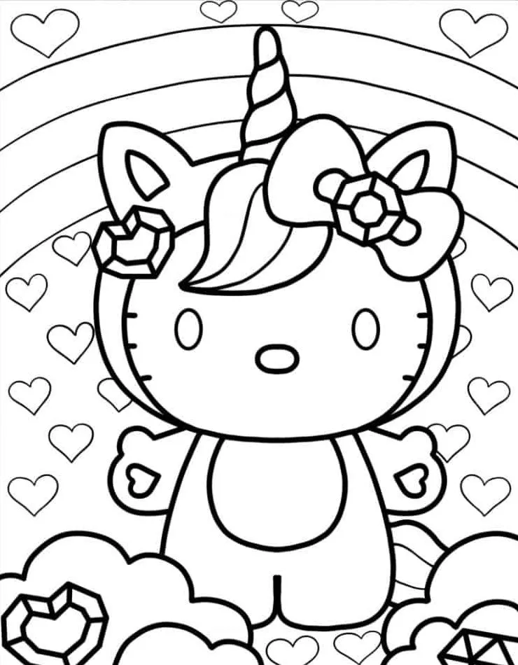 Hello Kitty para colorir (27)