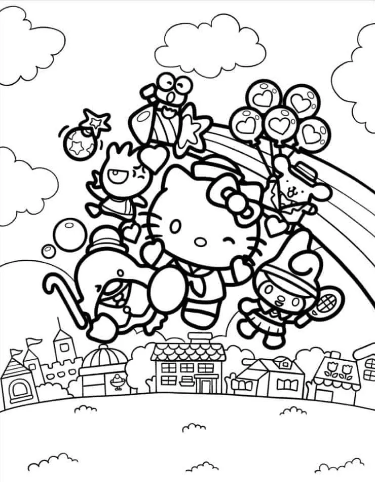 Hello Kitty para colorir (38)