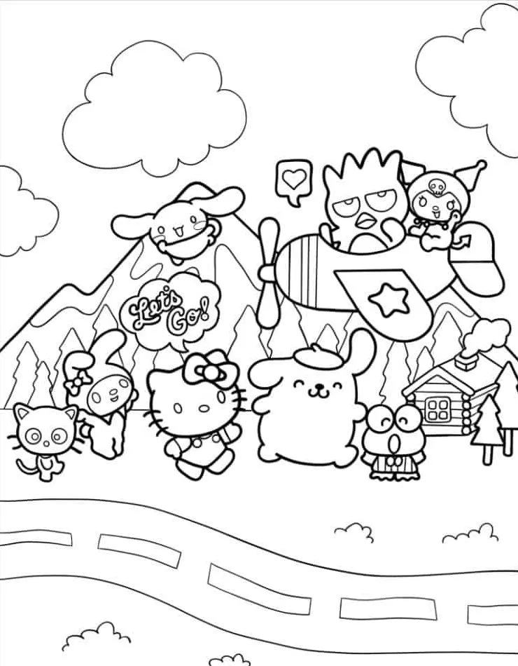 Hello Kitty para colorir (39)