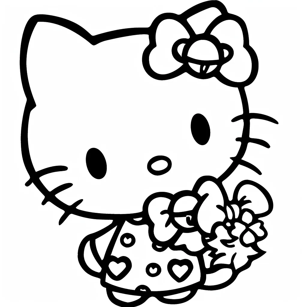 Hello Kitty para colorir (4)