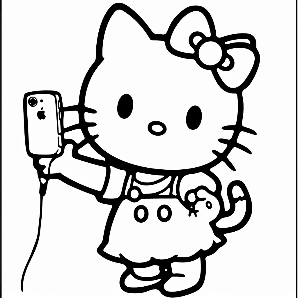 Hello Kitty para colorir (5)