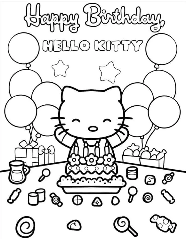 Hello Kitty para colorir (51)