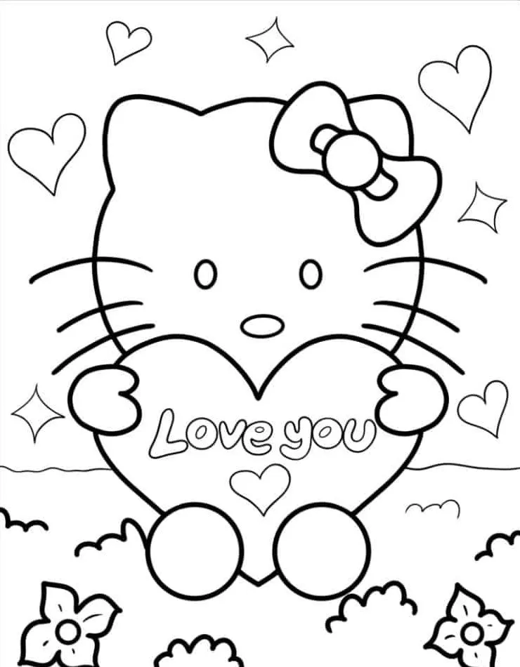 Hello Kitty para colorir (53)