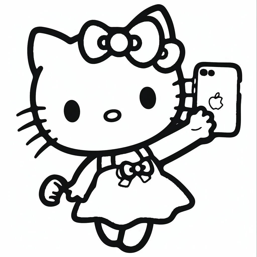 Hello Kitty para colorir (6)