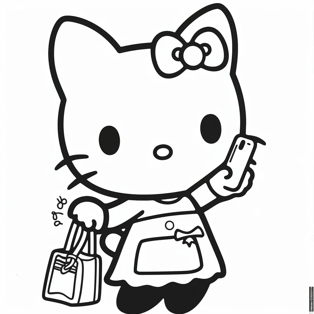 Hello Kitty para colorir (7)