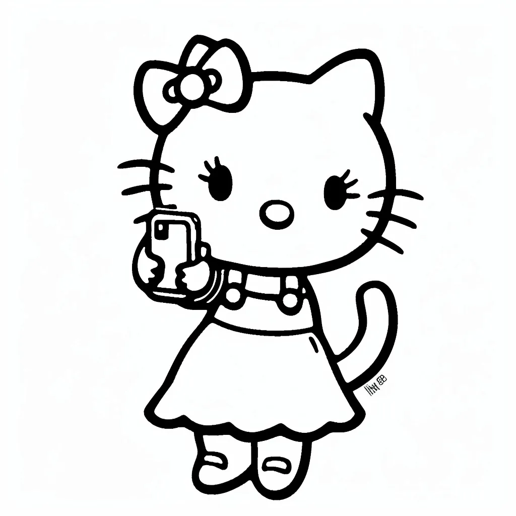 Hello Kitty para colorir (8)