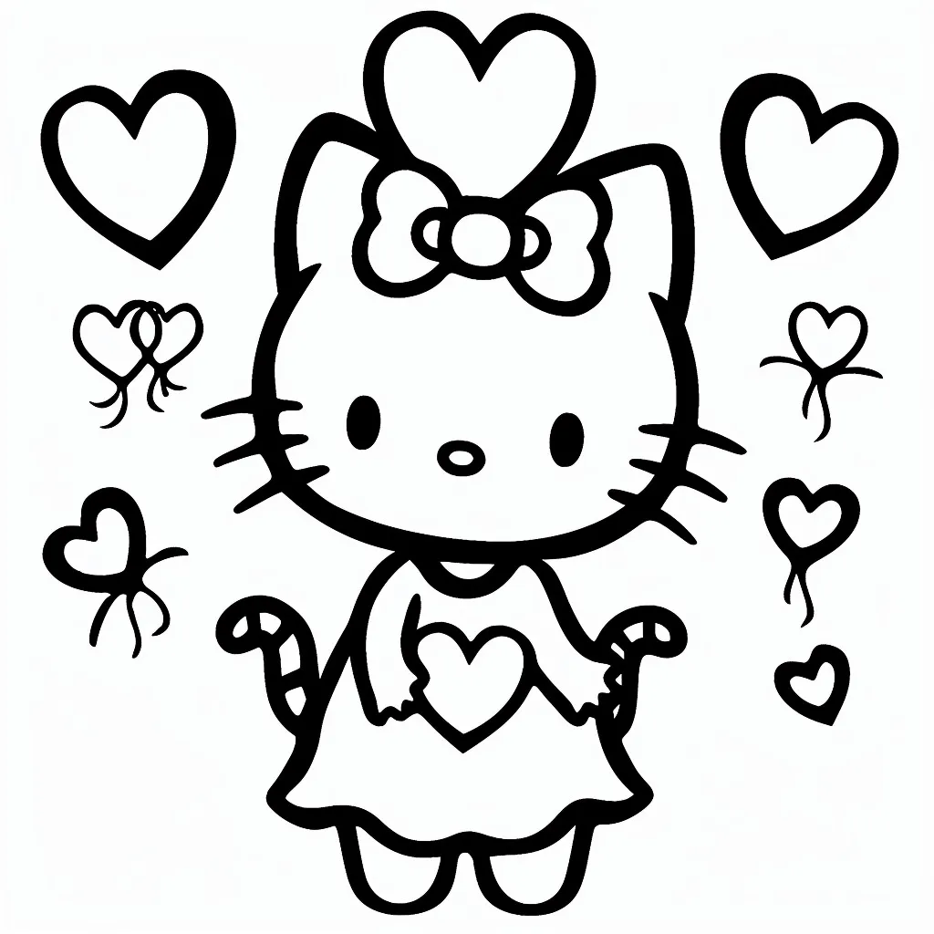 Hello Kitty para colorir (9)